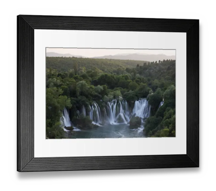 Framed Print : Kravice falls along the Trebizat River, Bosnia and Herzegovina, May 2009