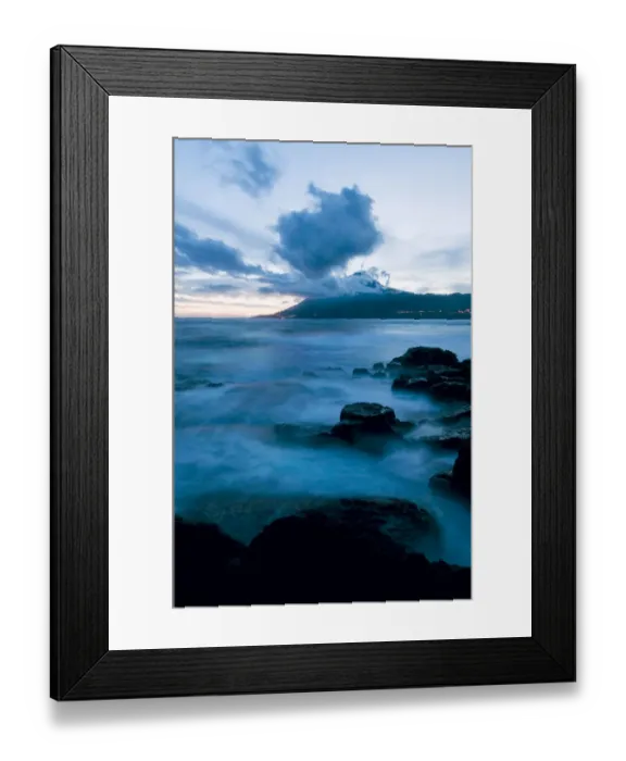 Framed Print : Pico vulcano at sdusk, Pico, Azores, Portugal, June 2009