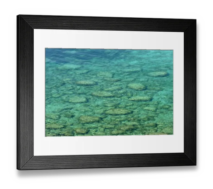Framed Print : Clear sea water showing stones beneath surface, Karpaz Peninsula, North Cyprus, April Framed Print : Clear sea water showing stones beneath surface, Karpaz Peninsula, North Cyprus, April