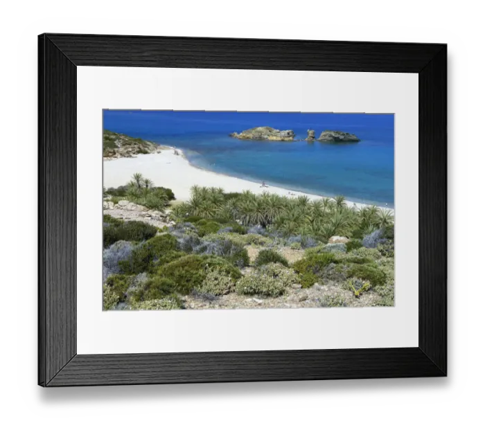 Framed Print : The palm beach in Vai, Crete, Greece, April 2009 Framed Print : The palm beach in Vai, Crete, Greece, April 2009