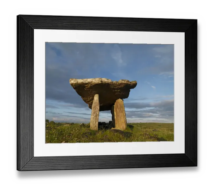 Framed Print : Poulnabrone Dolmen, a stoneage portal tomb, The Burren, County Clare, Ireland, June 2009 Framed Print : Poulnabrone Dolmen, a stoneage portal tomb, The Burren, County Clare, Ireland, June 2009