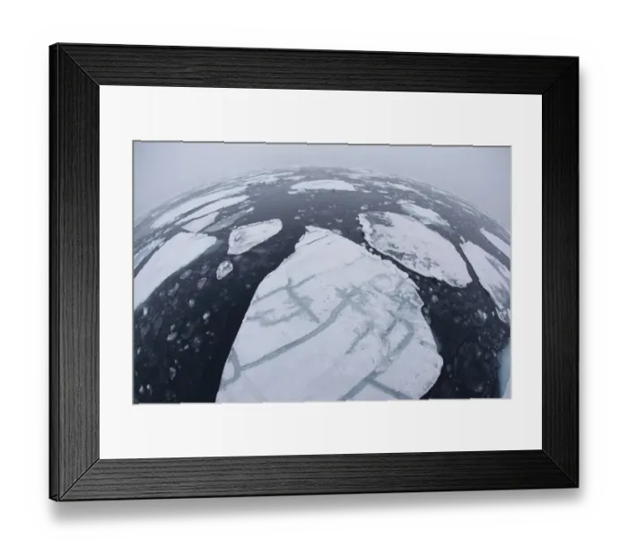 Framed Print : Pack ice on sea, Svalbard, Norway, August 2009