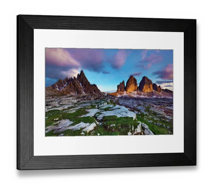Framed Print : Paternkofel (left) and Tre Cime di Lavaredo mountains a sunset, Tre Cime di Lavaredo, Sexten Dolomites, South Tyrol, Italy, Europe, July 2009 WWE OUTDOOR EXHIBITION. NOT AVAILABLE FOR GREETING CARDS OR CALENDARS. WWE BOOK Framed Print : Paternkofel (left) and Tre Cime di Lavaredo mountains a sunset, Tre Cime di Lavaredo, Sexten Dolomites, South Tyrol, Italy, Europe, July 2009 WWE OUTDOOR EXHIBITION. NOT AVAILABLE FOR GREETING CARDS OR CALENDARS. WWE BOOK