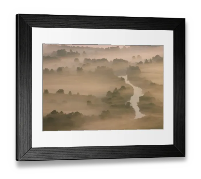 Framed Print : Mist over the Ljubljana Moor and the Ljubljanica River, Slovenia, February 2007 Framed Print : Mist over the Ljubljana Moor and the Ljubljanica River, Slovenia, February 2007