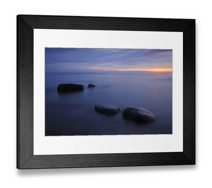 Framed Print : Baltic sea with rocks in shallow water, Latvia, June 2009