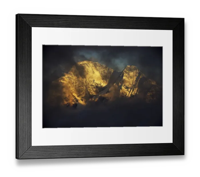 Framed Print : Donguzuron mountain (4, 468m) (left) and Makratau (4, 269m) at sunset, seen from Mount Elbrus Framed Print : Donguzuron mountain (4, 468m) (left) and Makratau (4, 269m) at sunset, seen from Mount Elbrus