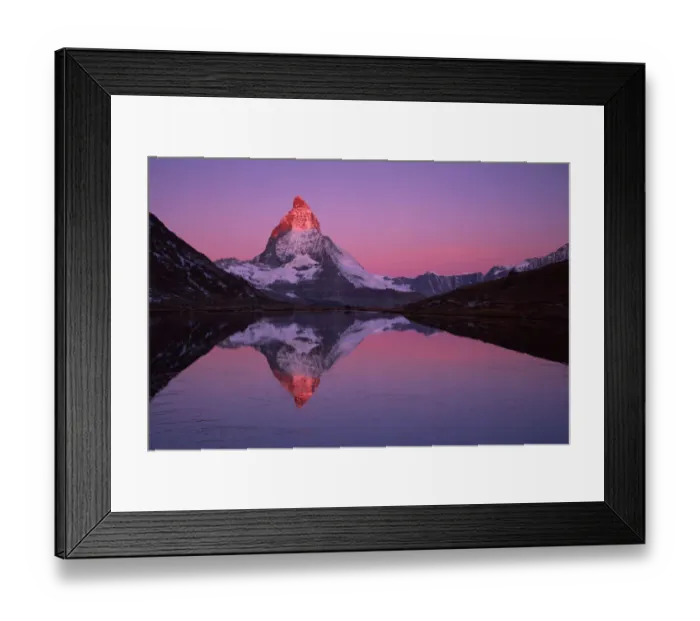 Framed Print : Matterhorn (4, 478m) with reflection in Lake Riffel at sunrise, Switzerland, September 2008