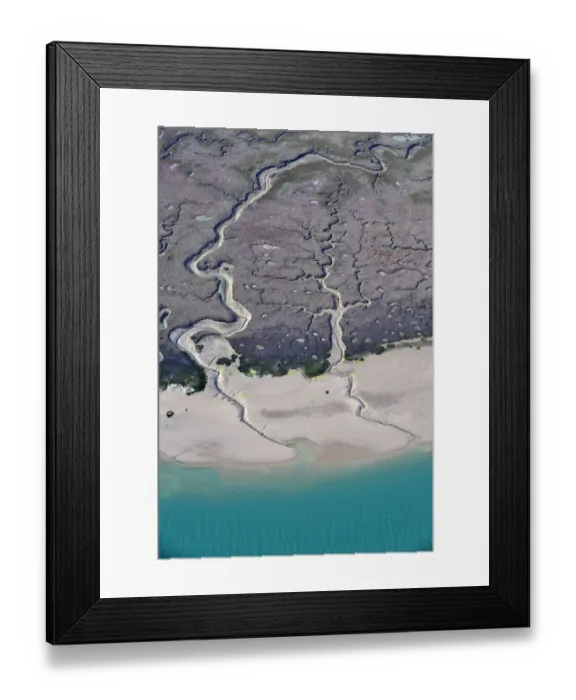 Framed Print : Aerial view of marshes on the coast, Baha de Cdiz Natural Park, Cdiz, Andalusia, Spain Framed Print : Aerial view of marshes on the coast, Baha de Cdiz Natural Park, Cdiz, Andalusia, Spain
