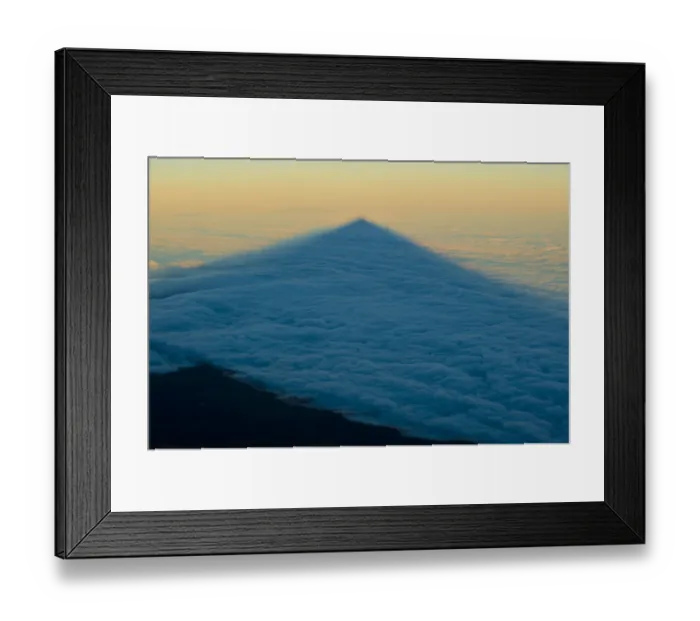 Framed Print : Shadow of the Teide volcano in sea of clouds at sunset, Teide National Park, Tenerife Framed Print : Shadow of the Teide volcano in sea of clouds at sunset, Teide National Park, Tenerife