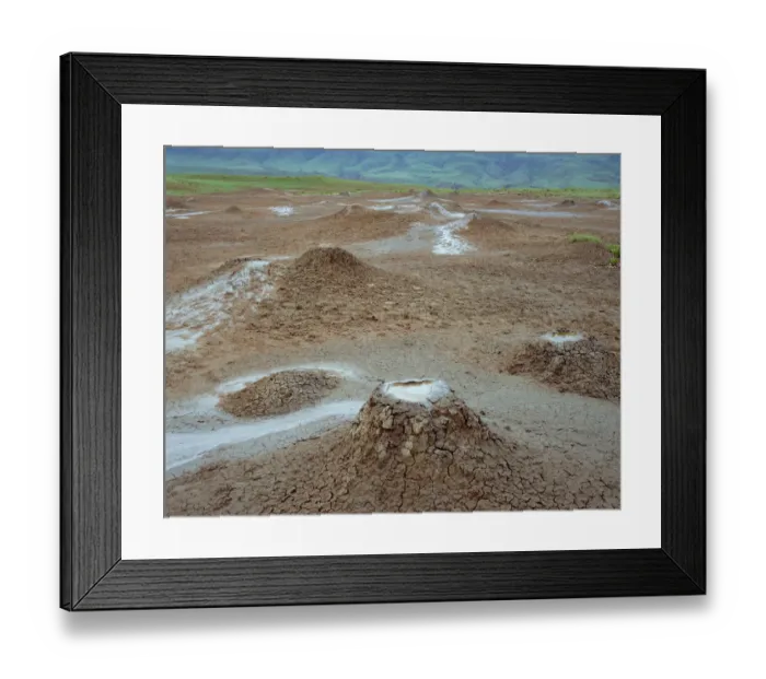 Framed Print : Mud volcanoes, Takhti Tepa Nature Reserve, Georgia, May 2008 Framed Print : Mud volcanoes, Takhti Tepa Nature Reserve, Georgia, May 2008