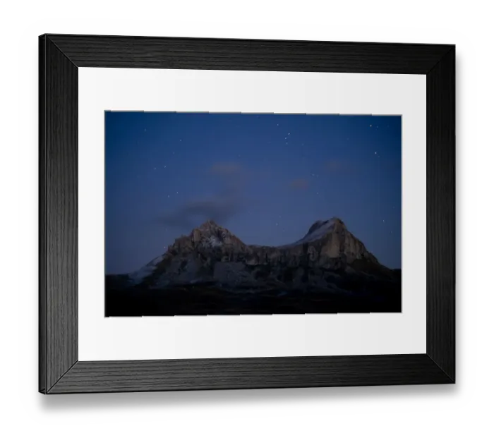 Framed Print : Saddle peak at dusk, Durmitor NP, Montenegro, October 2008 Framed Print : Saddle peak at dusk, Durmitor NP, Montenegro, October 2008