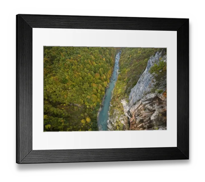 Framed Print : Tara Canyon from Djurdjevica bridge, Durmitor NP, Montenegro, October 2008 Framed Print : Tara Canyon from Djurdjevica bridge, Durmitor NP, Montenegro, October 2008