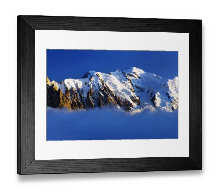 Framed Print : Aiguille du Midi (3, 842m) and Mont Blanc (4, 810m) at sunset, Haute Savoie, France Framed Print : Aiguille du Midi (3, 842m) and Mont Blanc (4, 810m) at sunset, Haute Savoie, France