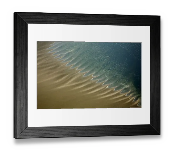 Framed Print : Aerial view of coast, Hallig, Germany, April 2009 Framed Print : Aerial view of coast, Hallig, Germany, April 2009
