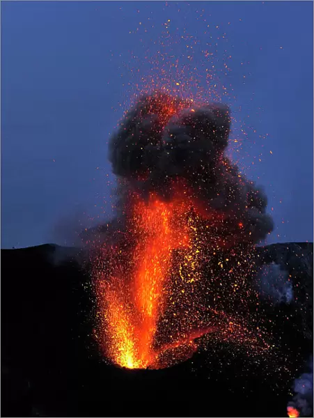 Eruption on Stromboli Volcano, Aeolian Island. Italy, May 2009