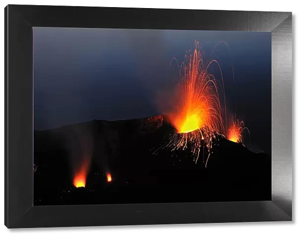 Eruptions on Stromboli Volcano, Aeolian Islands, Italy, May 2009