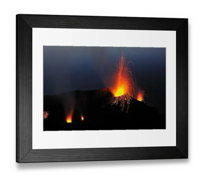 Framed Print : Eruptions on Stromboli Volcano, Aeolian Islands, Italy, May 2009 Framed Print : Eruptions on Stromboli Volcano, Aeolian Islands, Italy, May 2009