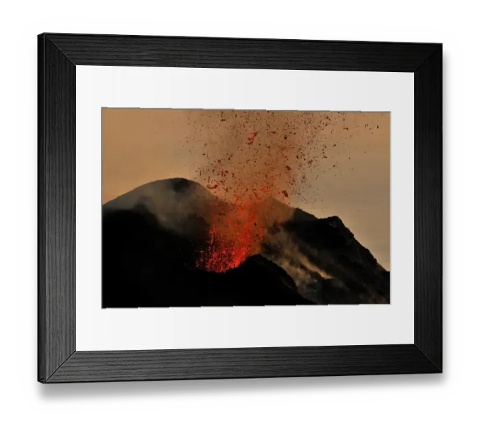 Framed Print : Lava erupting from Stromboli, Aeolian Islands, Italy, May 2009 Framed Print : Lava erupting from Stromboli, Aeolian Islands, Italy, May 2009