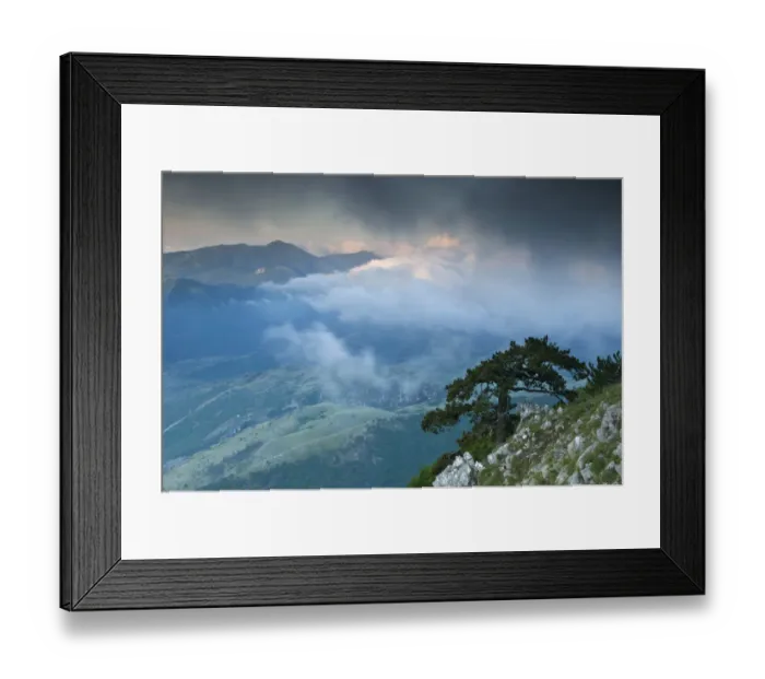 Framed Print : Low clouds over the Pollino National Park, Basilicata, Italy, June 2009 Framed Print : Low clouds over the Pollino National Park, Basilicata, Italy, June 2009