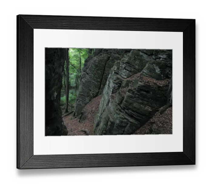 Framed Print : Sandstone formation in a European beech forest (Fagus sylvatica) Beaufort, Mullerthal Framed Print : Sandstone formation in a European beech forest (Fagus sylvatica) Beaufort, Mullerthal