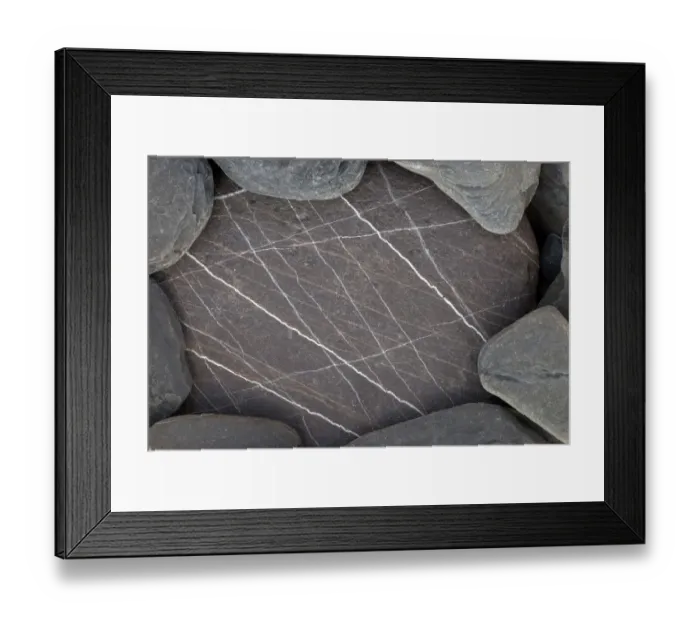 Framed Print : Close-up of stone with white lines on it, Alentejo, Natural Park of South West Alentejano
