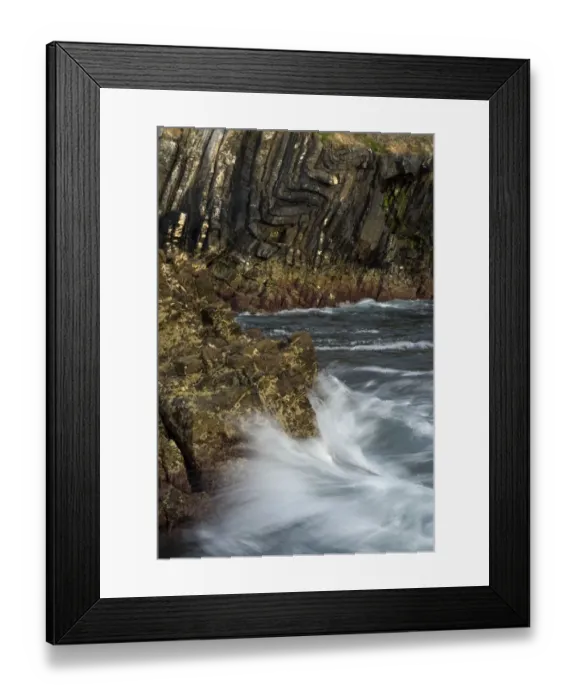 Framed Print : Waves hitting rocks at base of cliffs, Alentejo, Natural Park of South West Alentejano Framed Print : Waves hitting rocks at base of cliffs, Alentejo, Natural Park of South West Alentejano