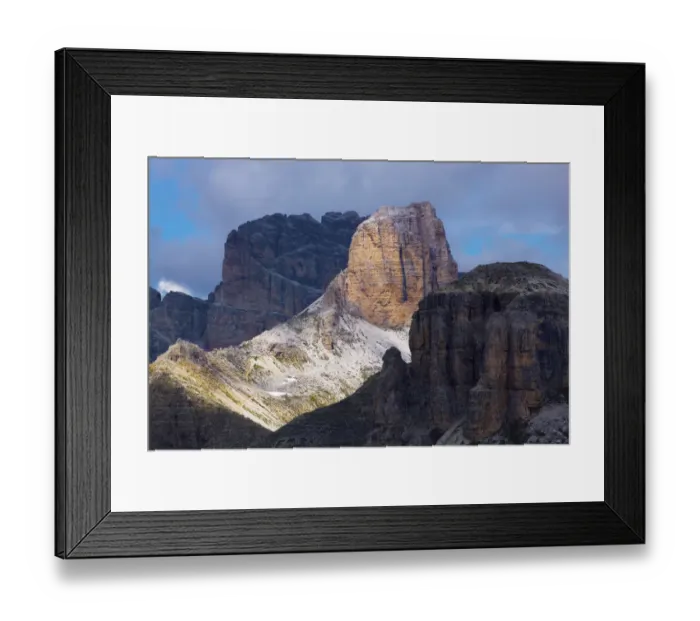 Framed Print : Mountains southwest of Tre Cime di Lavaredo, Sexten Dolomites, South Tyrol, Italy Framed Print : Mountains southwest of Tre Cime di Lavaredo, Sexten Dolomites, South Tyrol, Italy