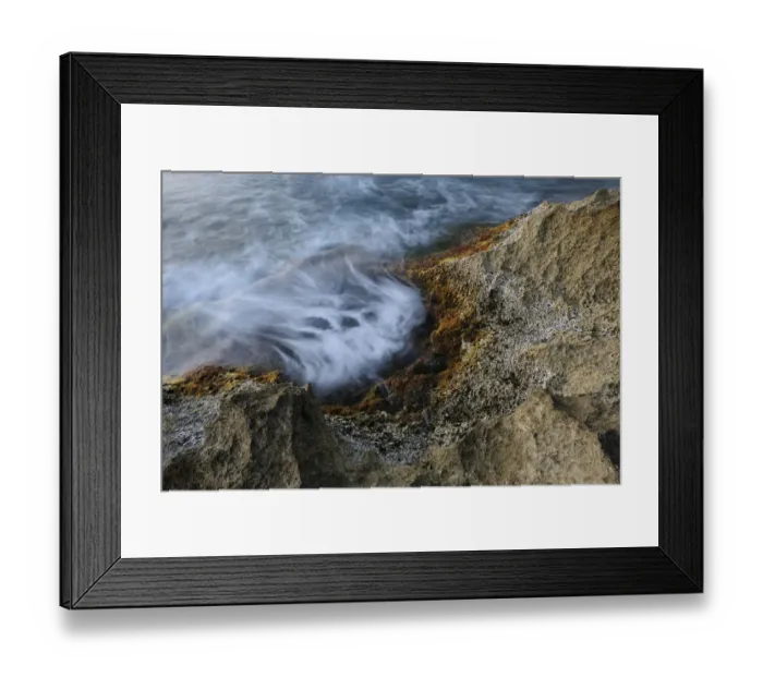 Framed Print : Waves lapping against rocks on the Dwejra coast, Gozo, Malta, May 2009 Framed Print : Waves lapping against rocks on the Dwejra coast, Gozo, Malta, May 2009