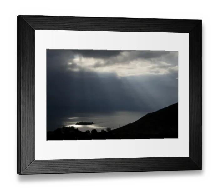 Framed Print : Sun shining through clouds over Lake Skadar near Murici, Lake Skadar National Park Framed Print : Sun shining through clouds over Lake Skadar near Murici, Lake Skadar National Park
