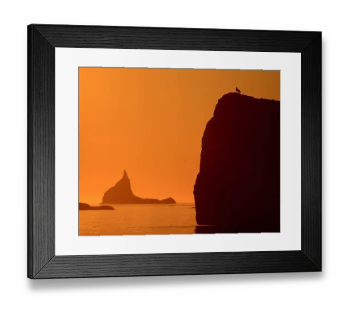 Framed Print : Icebergs silhouetted at sunset, Disko Bay, Greenland, August 2009 Framed Print : Icebergs silhouetted at sunset, Disko Bay, Greenland, August 2009