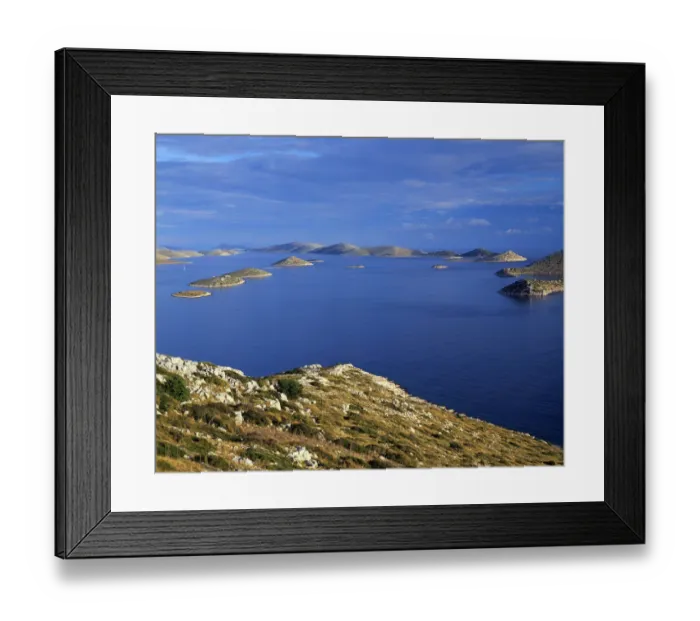 Framed Print : View from Levrnaka Island to the south, Kornati National Park, Croatia, May 2009 Framed Print : View from Levrnaka Island to the south, Kornati National Park, Croatia, May 2009