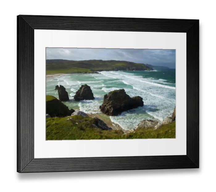 Framed Print : Traigh Ghearadha beach, north east Lewis, Outer Hebrides, Scotland, UK, June 2009
