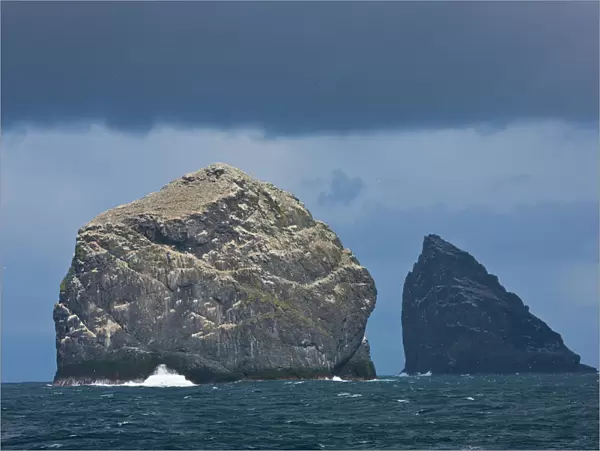 Stac Lee and Stac an Armin, home to Northern gannet (Morus bassanus) colonies, St
