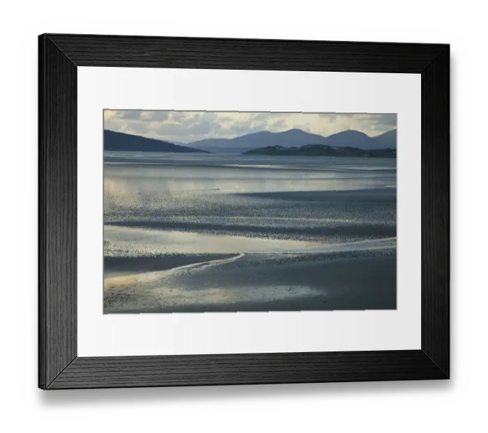 Framed Print : View of tidal landscape in the Sound of Taransay and North Harris, South Harris, Outer Hebrides
