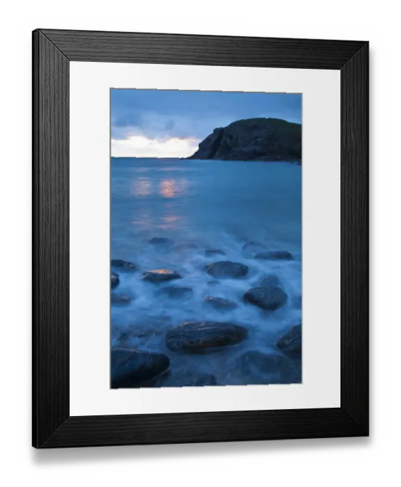 Framed Print : View over sea from Dail Beag Beach, Lewis, Outer Hebrides, Scotland, UK, June 2009