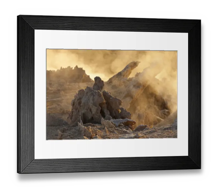 Framed Print : Steam rising due to geothermal activity, Namafjall, Myvatn, Thingeyjarsyslur, Iceland Framed Print : Steam rising due to geothermal activity, Namafjall, Myvatn, Thingeyjarsyslur, Iceland