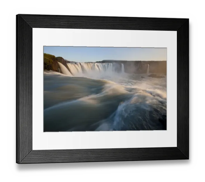 Framed Print : Godafoss waterfall on the Skjalfandafljot river, Thingeyjarsyslur, Iceland, July 2009