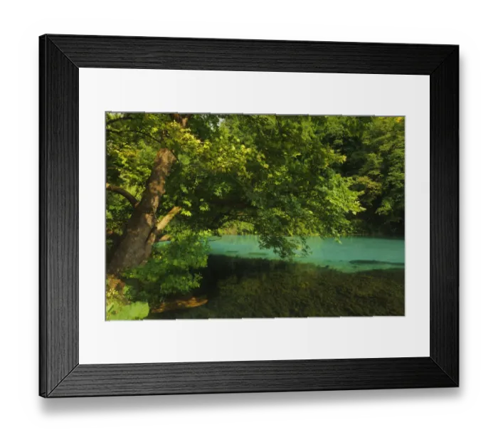 Framed Print : Near Syri i Kalter (The Blue Eye) spring, Albania, June 2009