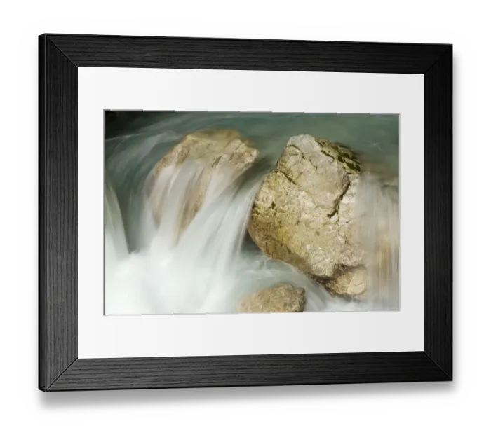 Framed Print : River Tolminka flowing over rocks, Tolminka canyon, Triglav National Park, Slovenia