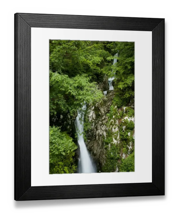 Framed Print : Waterfalls on the River Lepenjica, Triglav National Park, Slovenia, June 2009