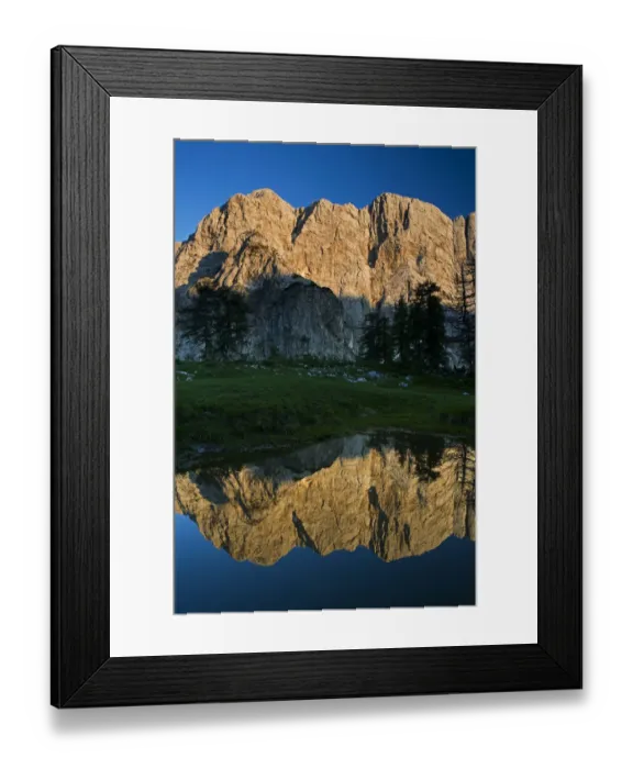 Framed Print : Mount Velika Mojstrovka (2, 056m) with reflection in a pool of water, Sleme, Triglav National Park Framed Print : Mount Velika Mojstrovka (2, 056m) with reflection in a pool of water, Sleme, Triglav National Park