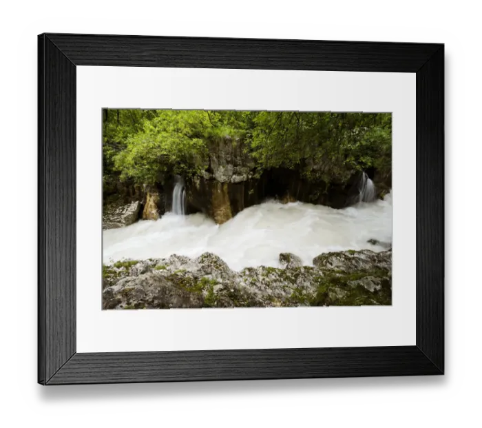 Framed Print : River Soca after heavy rain flowing through Velika korita, Triglav National Park Framed Print : River Soca after heavy rain flowing through Velika korita, Triglav National Park