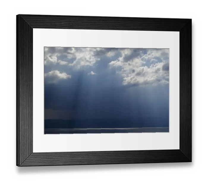 Framed Print : Ray of light shining through thunder clouds over Lake Ohrid, Galicica National Park Framed Print : Ray of light shining through thunder clouds over Lake Ohrid, Galicica National Park