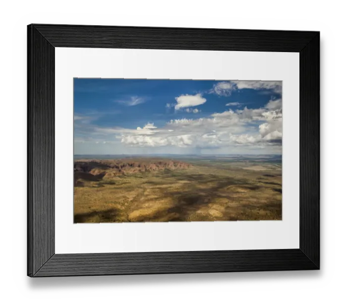 Framed Print : View from plane of mountain landscape, Kimberley, Western Australia, November Framed Print : View from plane of mountain landscape, Kimberley, Western Australia, November