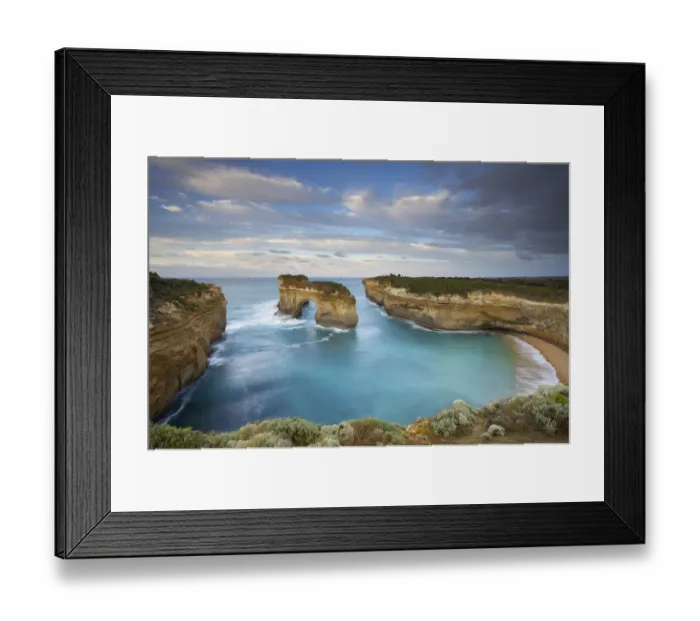 Framed Print : Window arch at Loch Ard Gorge at dawn, Port Campbell National Park, Great Ocean Road Framed Print : Window arch at Loch Ard Gorge at dawn, Port Campbell National Park, Great Ocean Road