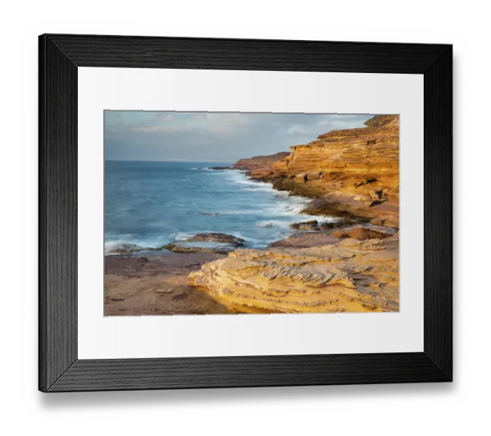 Framed Print : Coastal cliffs at Pot Alley, of Kalbarri National Park, Western Australia, December 2015 Framed Print : Coastal cliffs at Pot Alley, of Kalbarri National Park, Western Australia, December 2015