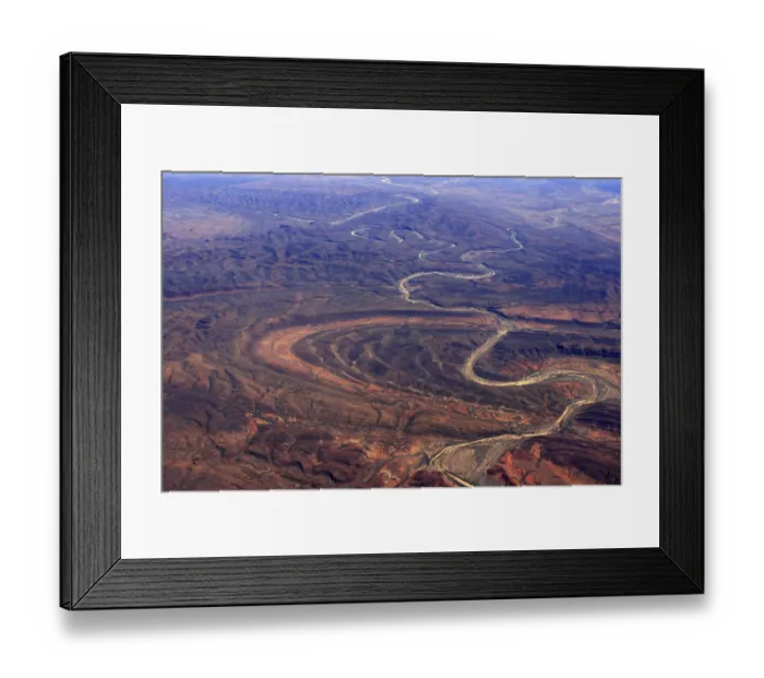Framed Print : Aerial view of the Red Centre in Australia with dry river bed, Australia, October 2009 Framed Print : Aerial view of the Red Centre in Australia with dry river bed, Australia, October 2009
