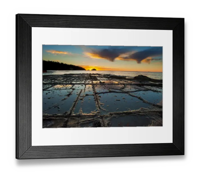 Framed Print : Tessellated pavement at sunset. Eagle Hawk Neck, Tasmania, Australia. Tasman Sea Framed Print : Tessellated pavement at sunset. Eagle Hawk Neck, Tasmania, Australia. Tasman Sea