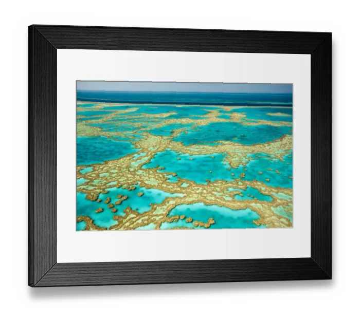 Framed Print : Whitsunday Islands, aerial view, Great Barrier Coral Reef, Queensland, Australia Framed Print : Whitsunday Islands, aerial view, Great Barrier Coral Reef, Queensland, Australia