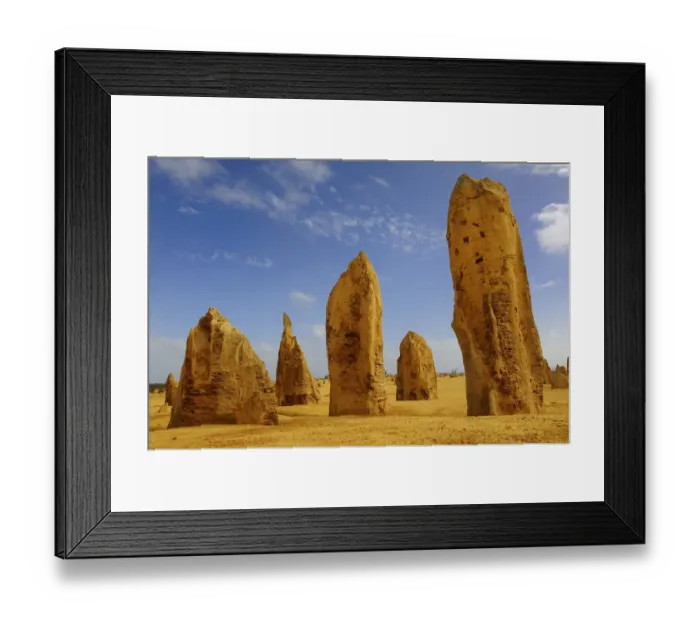 Framed Print : Limestone formations in the Pinnacles desert, Nambung National Park, Western Australia Framed Print : Limestone formations in the Pinnacles desert, Nambung National Park, Western Australia